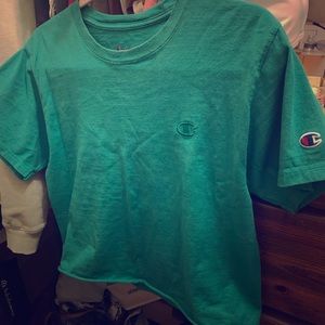 Green Champion cropped tee shirt